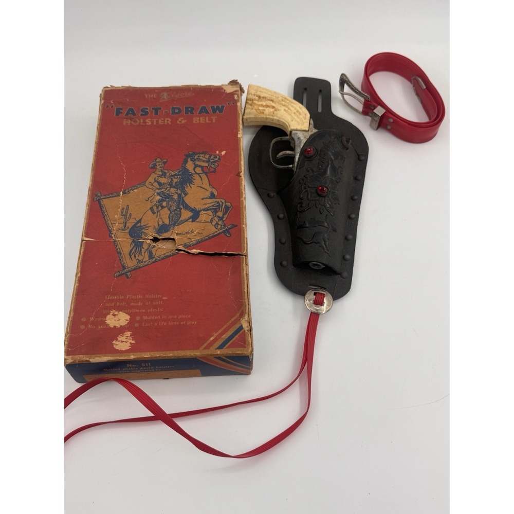 The Kilgore Fast-Draw Holster & Belt #511 1950s VTG Cowboy Western w/Box